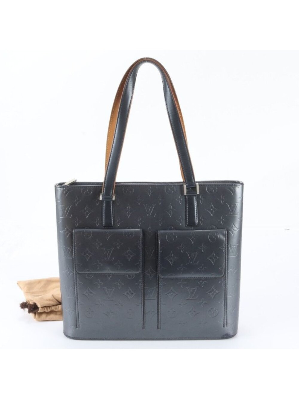 Louis Vuitton Monogram Mat Wilwood Blue Leather Tote